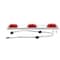 Truck-Lite 15 Series, Led, Identification Bar, Rectangular, Red, 3 Lights, 6in. Centers, Silver, 12V, Kit 15050R - alternate 6